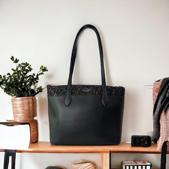 kate spade Handbags - Kate Spade purse with glitter trim. Like new, excellent condition.